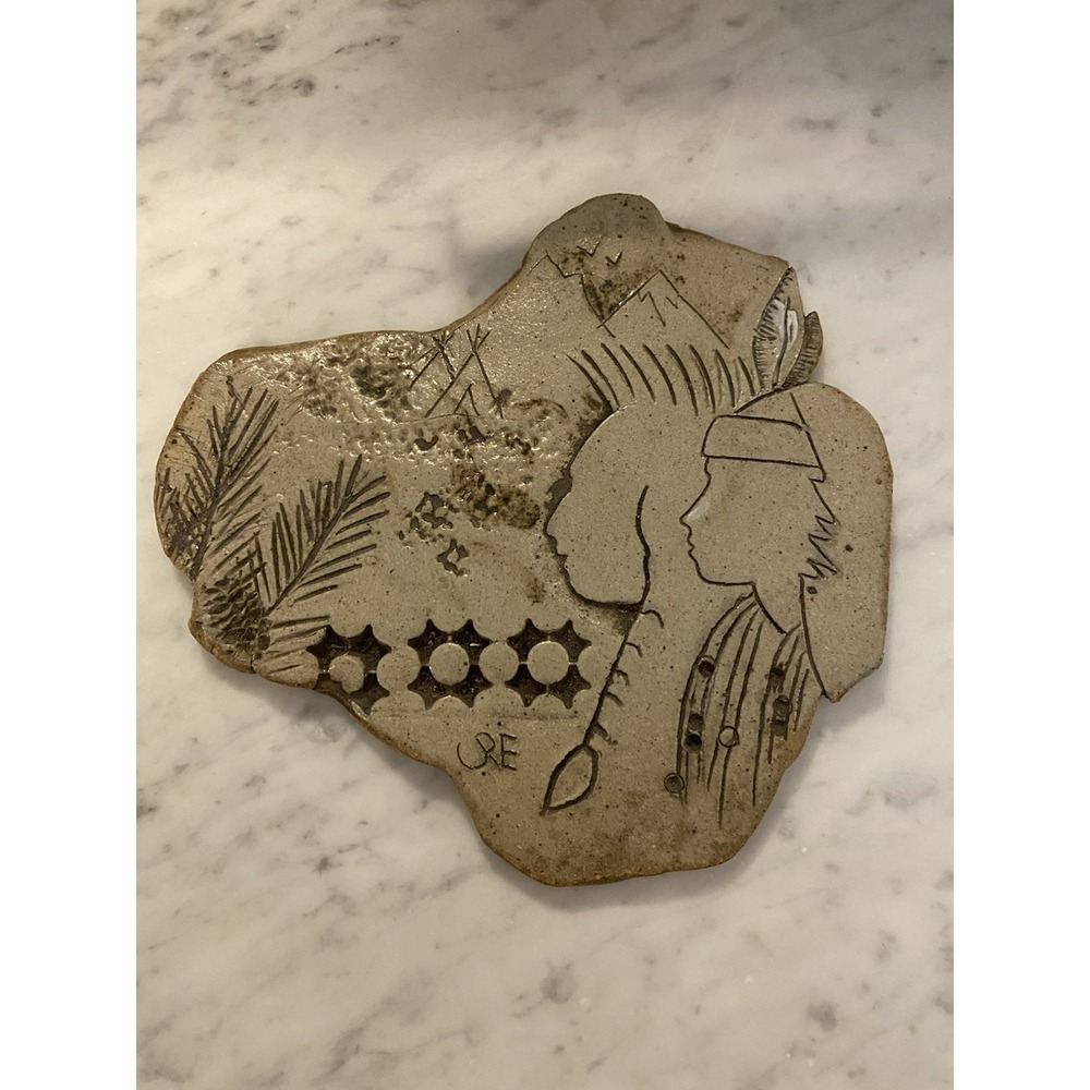 Unique Native American inspired etched texured design motifs pine needles art D1